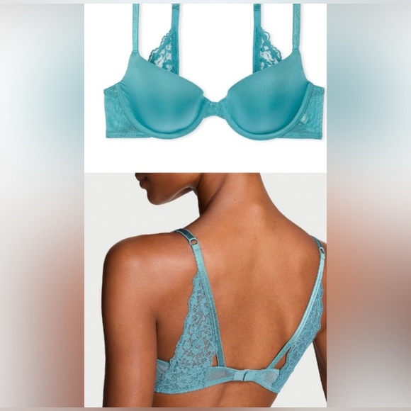 ♠️ BLACK BRA • Sexy Tee Smooth Lightly Lined Demi • sparkle lace•Bundle Discount - Picture 8 of 16